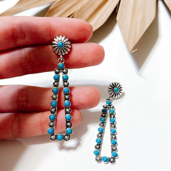 Boho statement earrings S279 - Picture 4 of 4